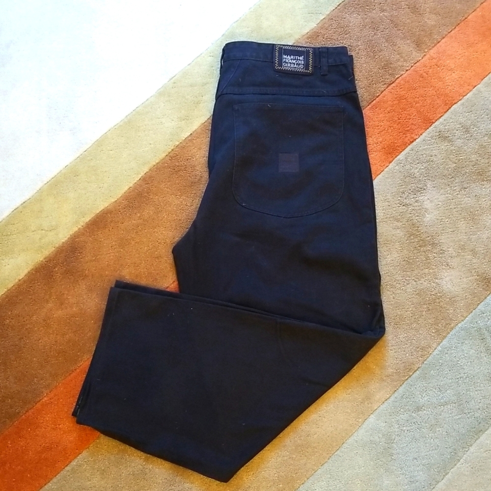 Vintage 90s Marithe Francois Girbaud Mens 42x46 Baggy Wide Leg Jeans Brown